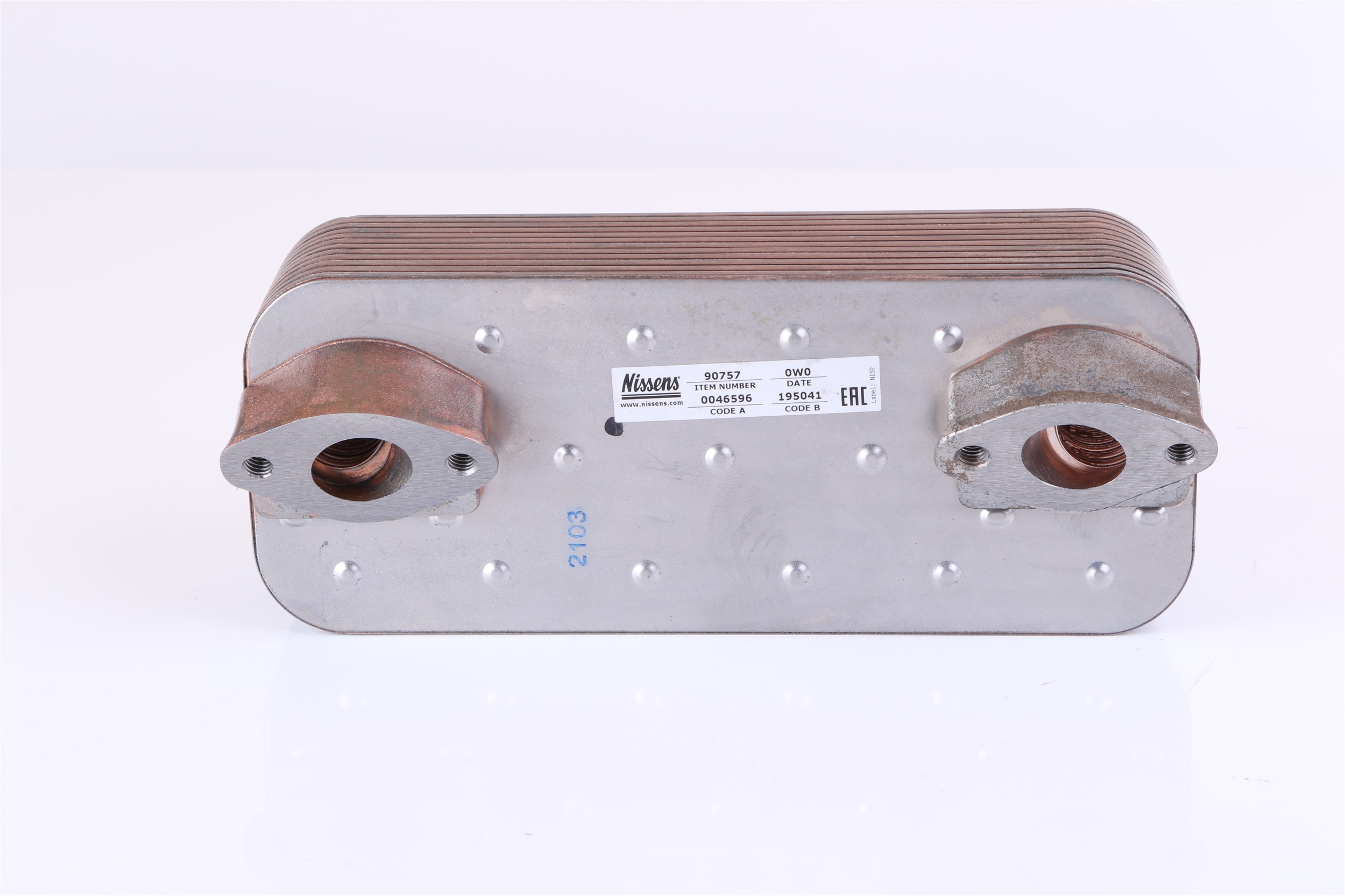 Oliekøler, motorolie 90757 NISSENS 5411880401 MERCEDES-BENZ