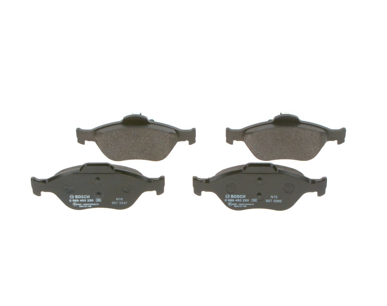 BOSCH 0 986 495 220 Ford Focus dnw Bremseklodser originale pris