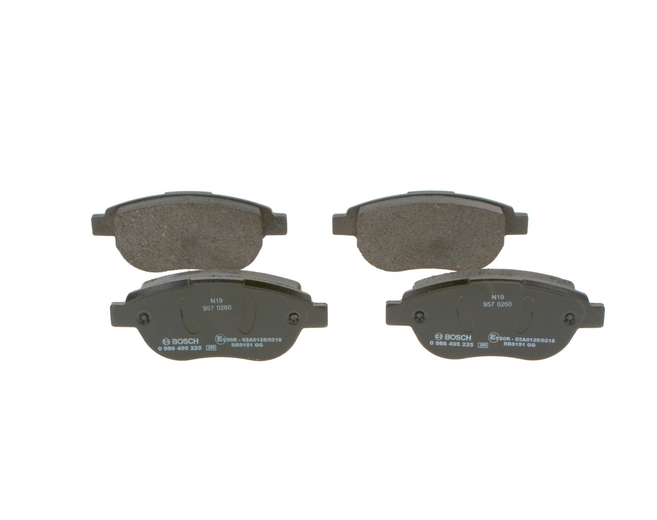 BOSCH E1 90R - 02A0125/0218 Juego de pastillas de freno BOSCH BP1523 Juego de pastillas de freno