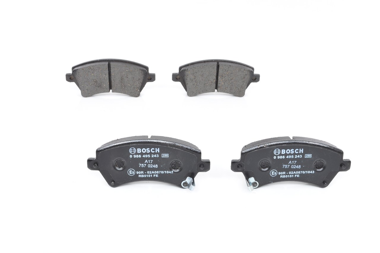 Brzdové doštičky/platničky 0 986 495 243 BOSCH 44650-2061 TOYOTA