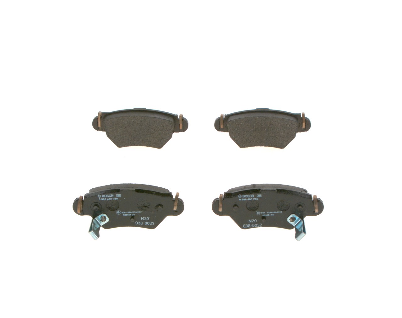 Bremseklodser 0 986 495 250 BOSCH 91 98 589 OPEL