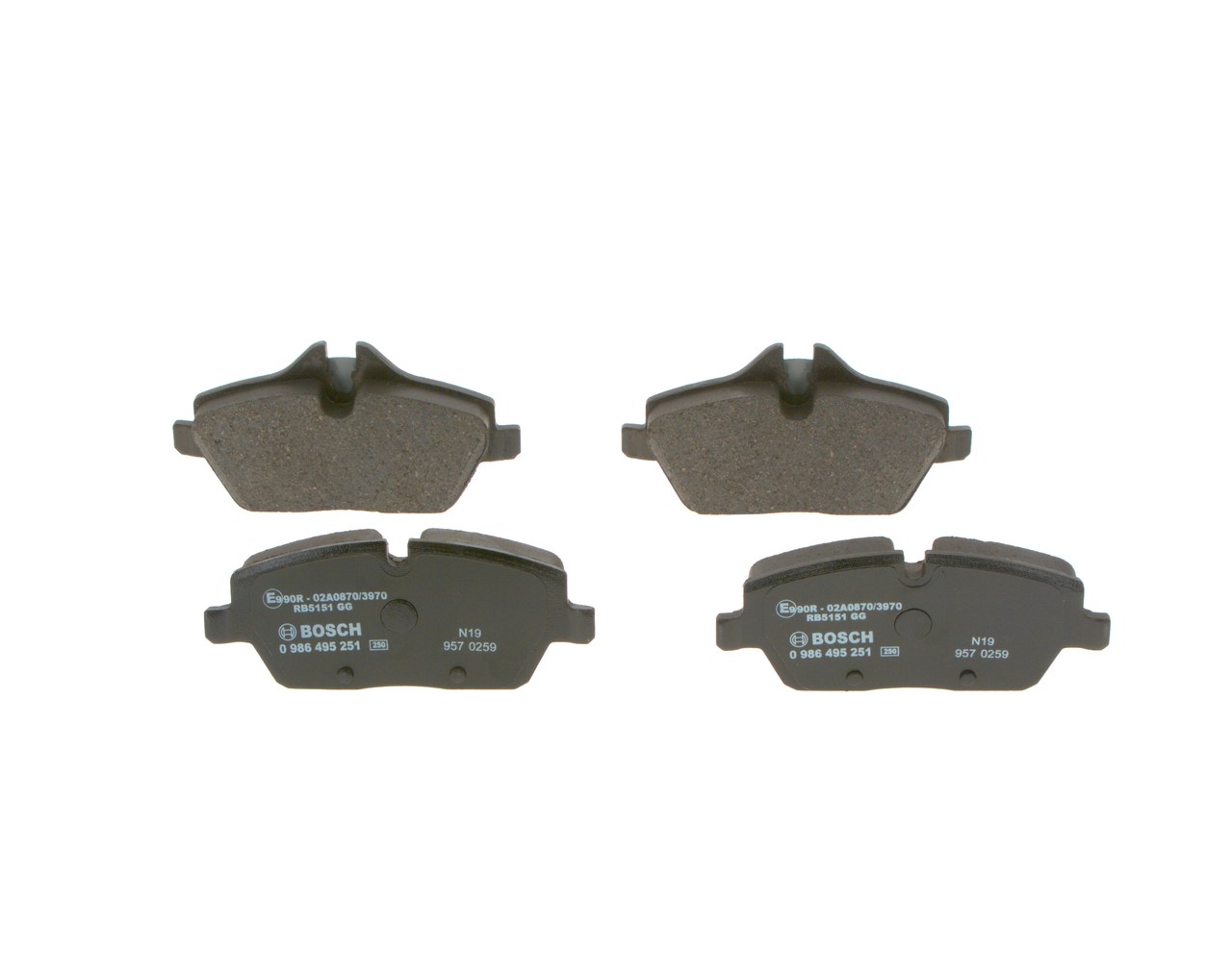 Remblokken 0 986 495 251 BOSCH 3411 6771 837 OPEL