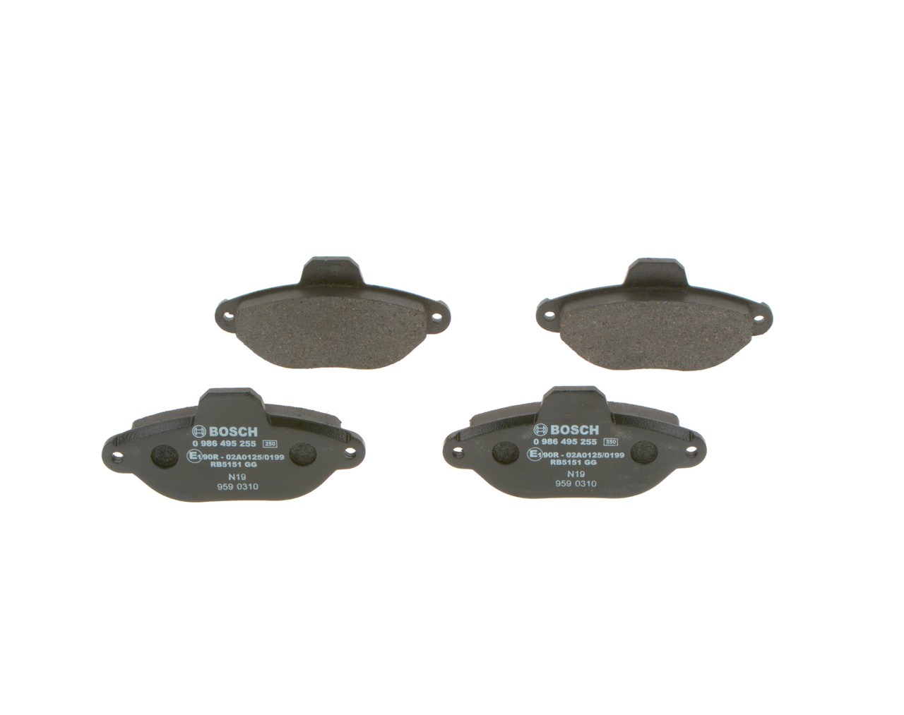 Remblokken 0 986 495 255 BOSCH 7 177 006 2 PEUGEOT