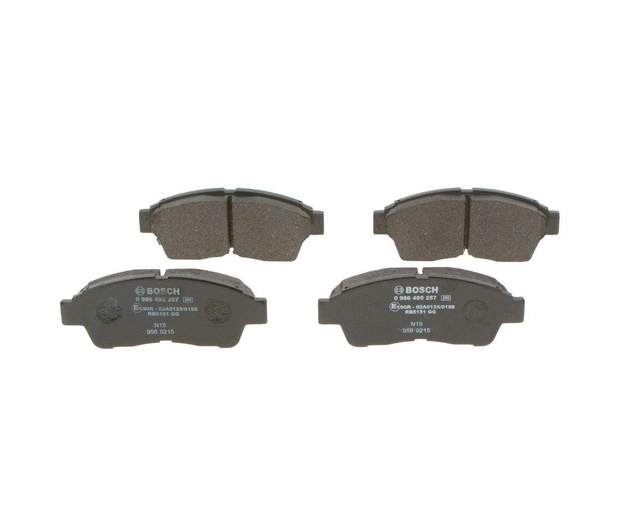 Bremseklodser 0 986 495 257 BOSCH 04465-44070 OPEL