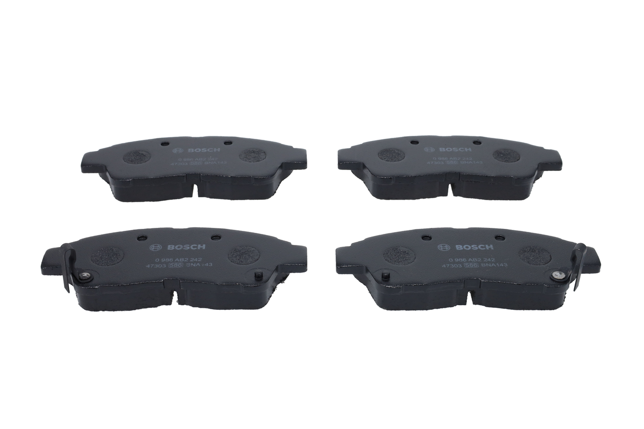 BOSCH 0 986 AB2 242 Pastilhas de travão Toyota Corolla Compact E10 1.8 EFi (AE102) 116 cv Gasolina preço