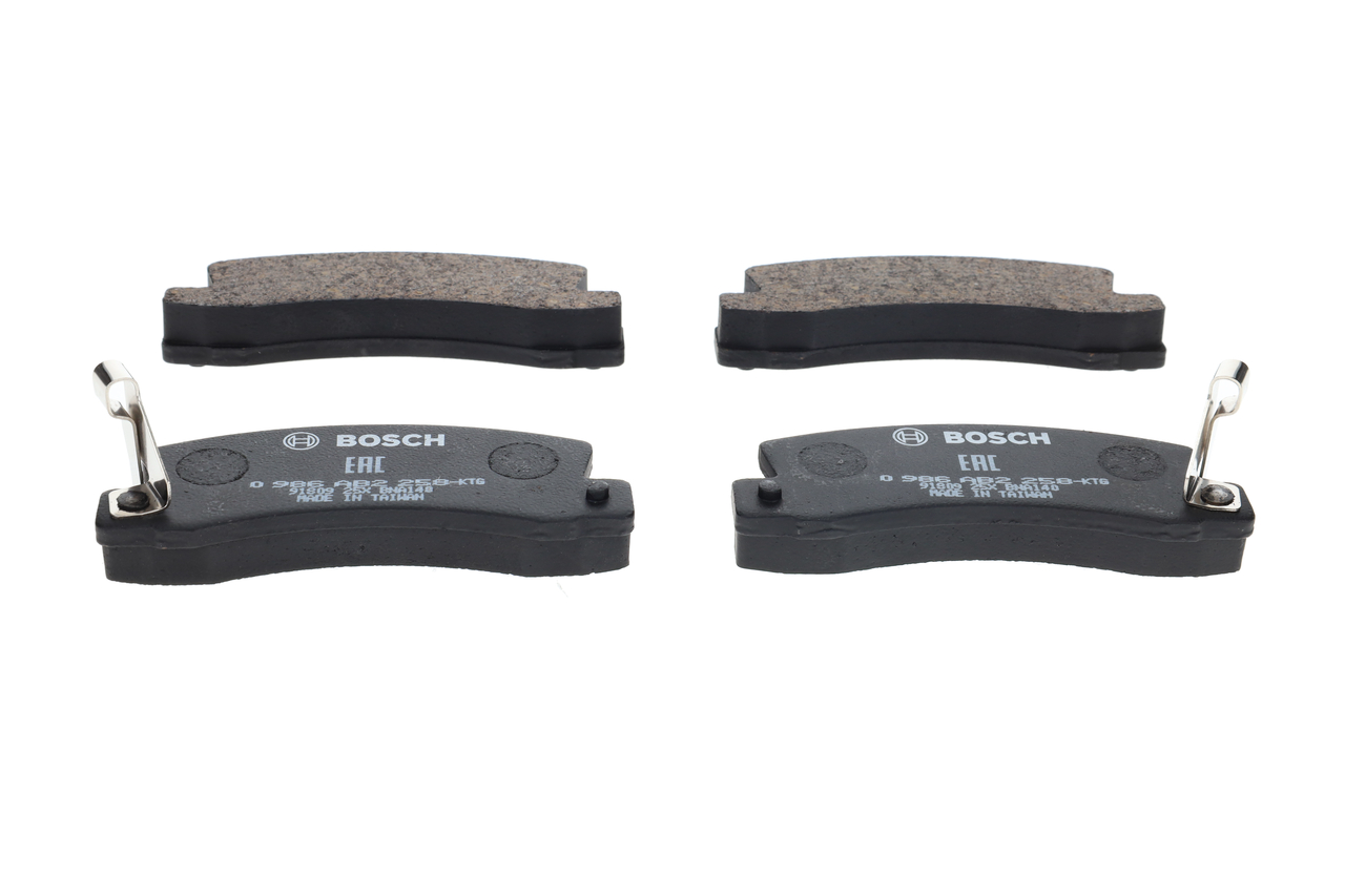 BOSCH 0 986 AB2 258 Brake pad set TOYOTA Celica IV Hatchback (T160) 2 120 hp Petrol 1988