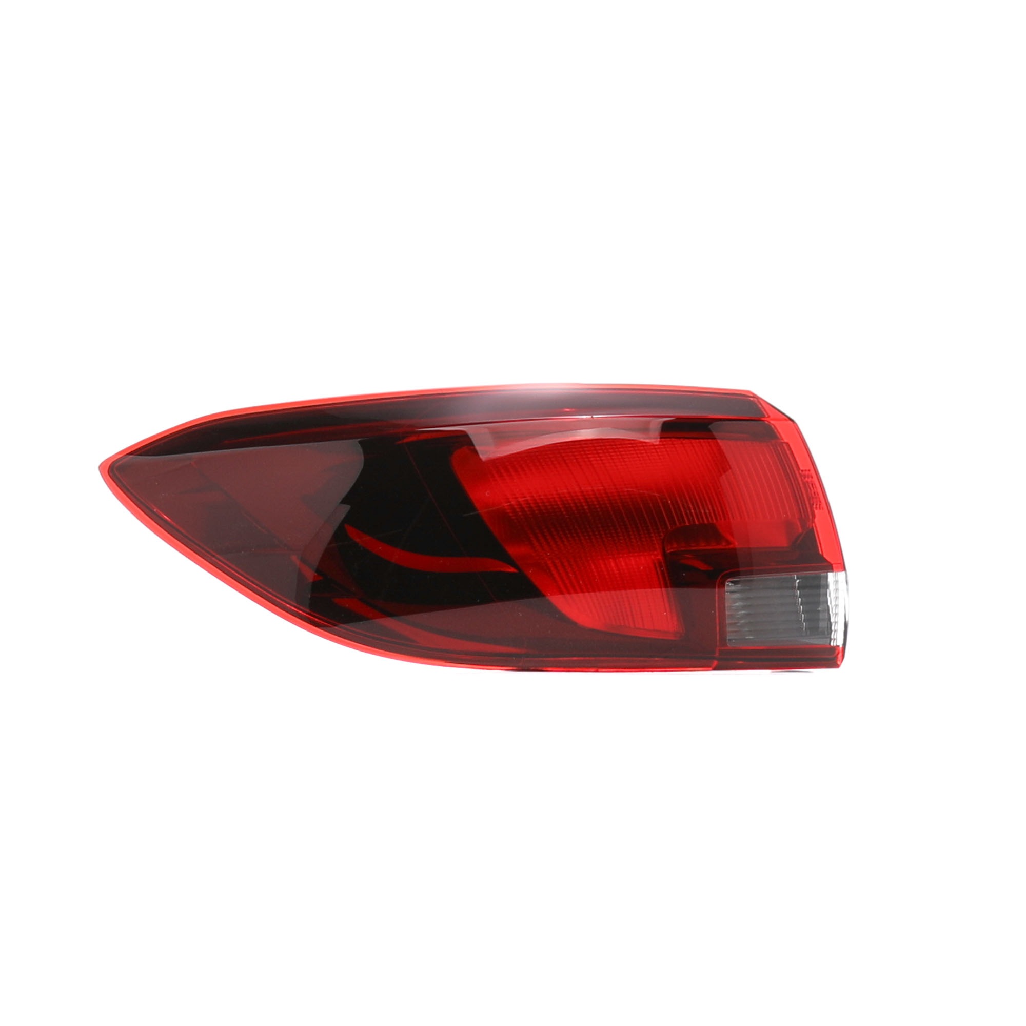 Side view of VALEO 047071 Rear light Left, with bulb holder, Outer section, with bulbs