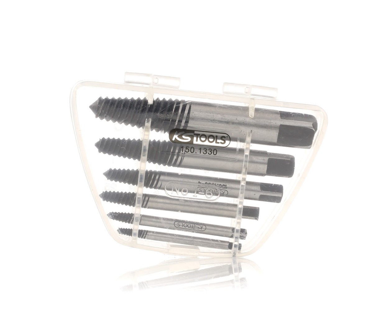 Side view of KS TOOLS 150.1330 Screw Extractor Spanner Size: M3 - M24, Conical
