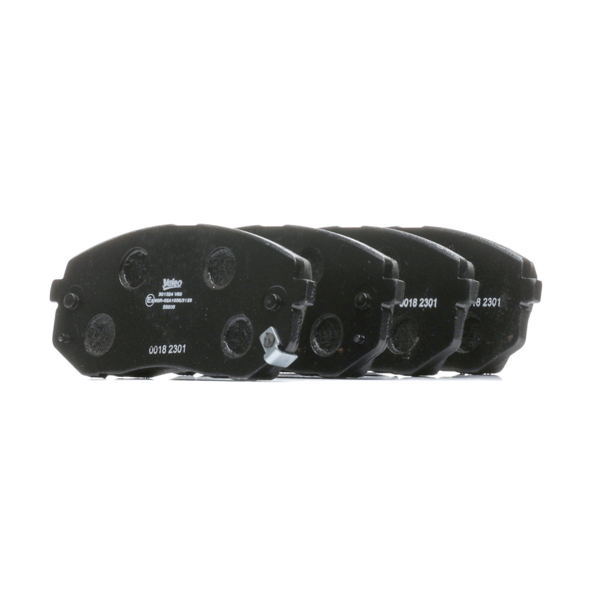 VALEO 301324 Brake pad set ESSENTIAL Front Axle, with acoustic wear warning, without anti-squeak plate-image-9486936