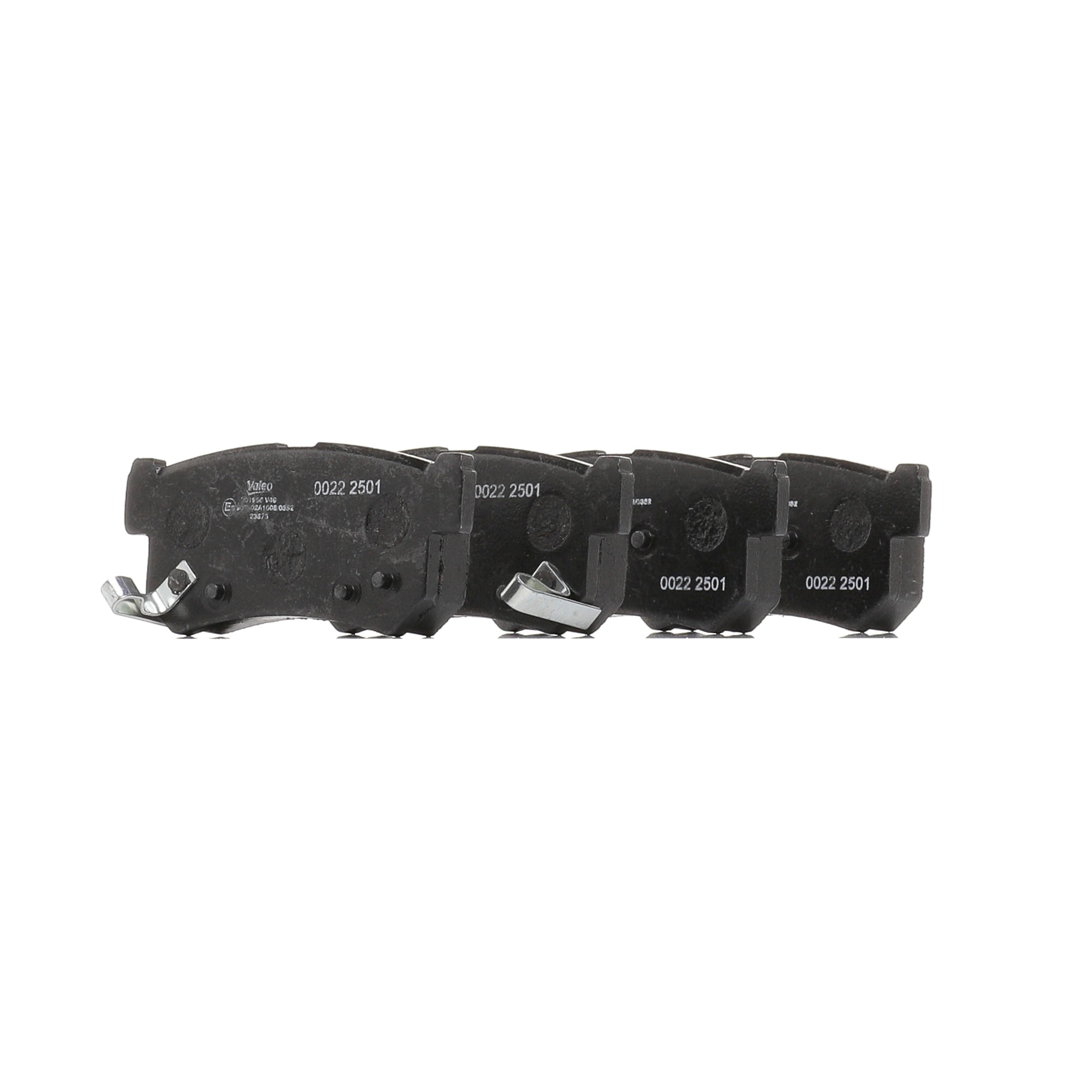 VALEO 301956 Brake pad set ESSENTIAL Rear Axle, with acoustic wear warning, without anti-squeak plate-image-9490395