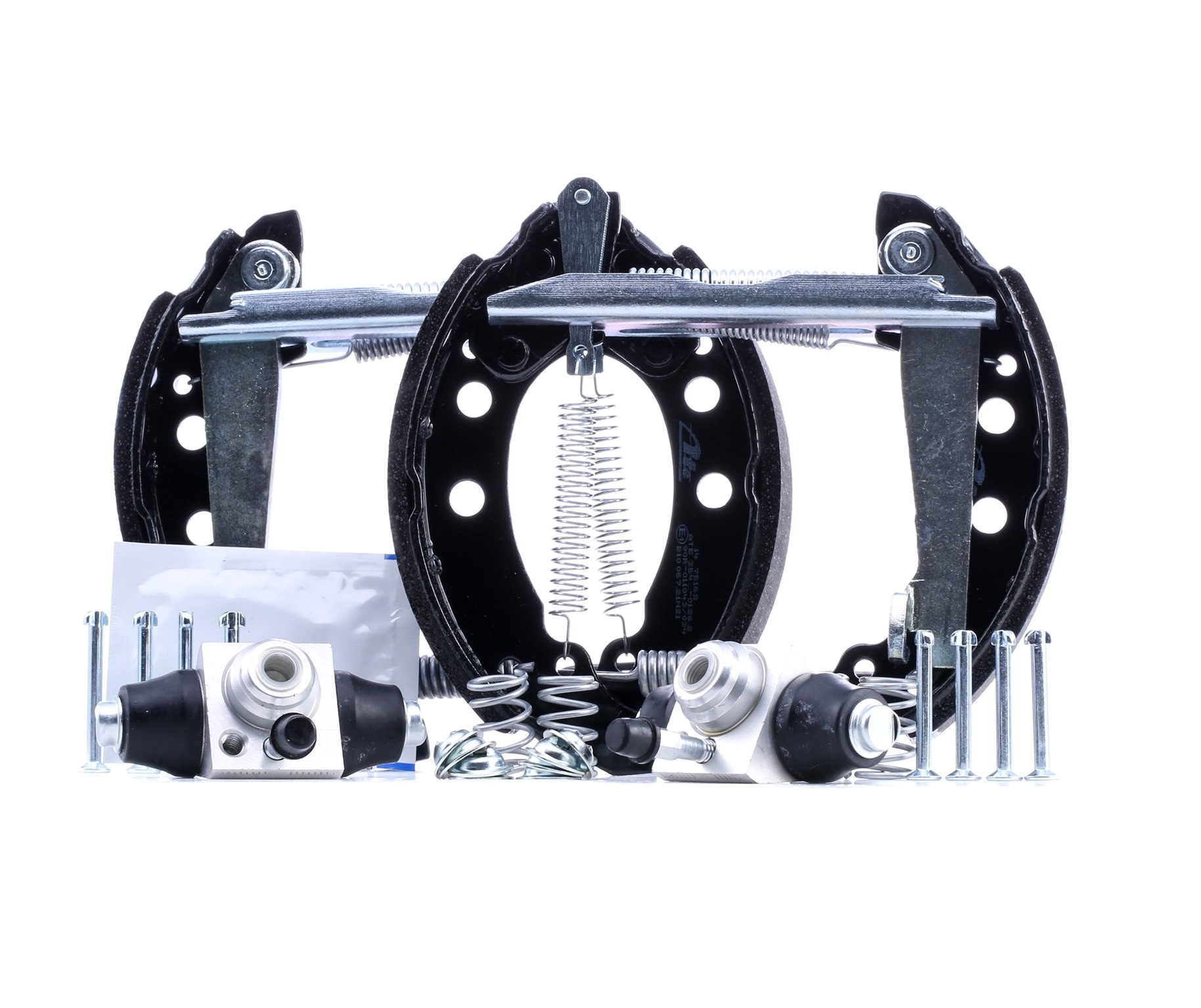 Side view of ATE 03.0520-0215.3 Brake Set, drum brakes with accessories