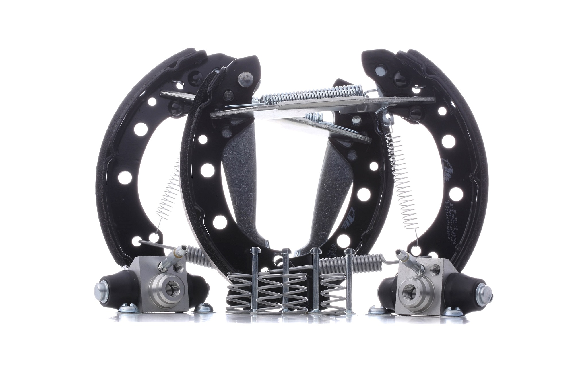 Side view of ATE 03.0520-1517.3 Brake Set, drum brakes with accessories