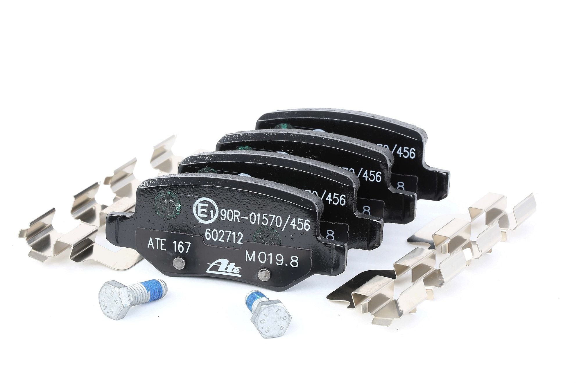 ATE 13.0460-2712.2 Brake pad set excl. wear warning contact, with brake caliper screws, with accessories-image-955387
