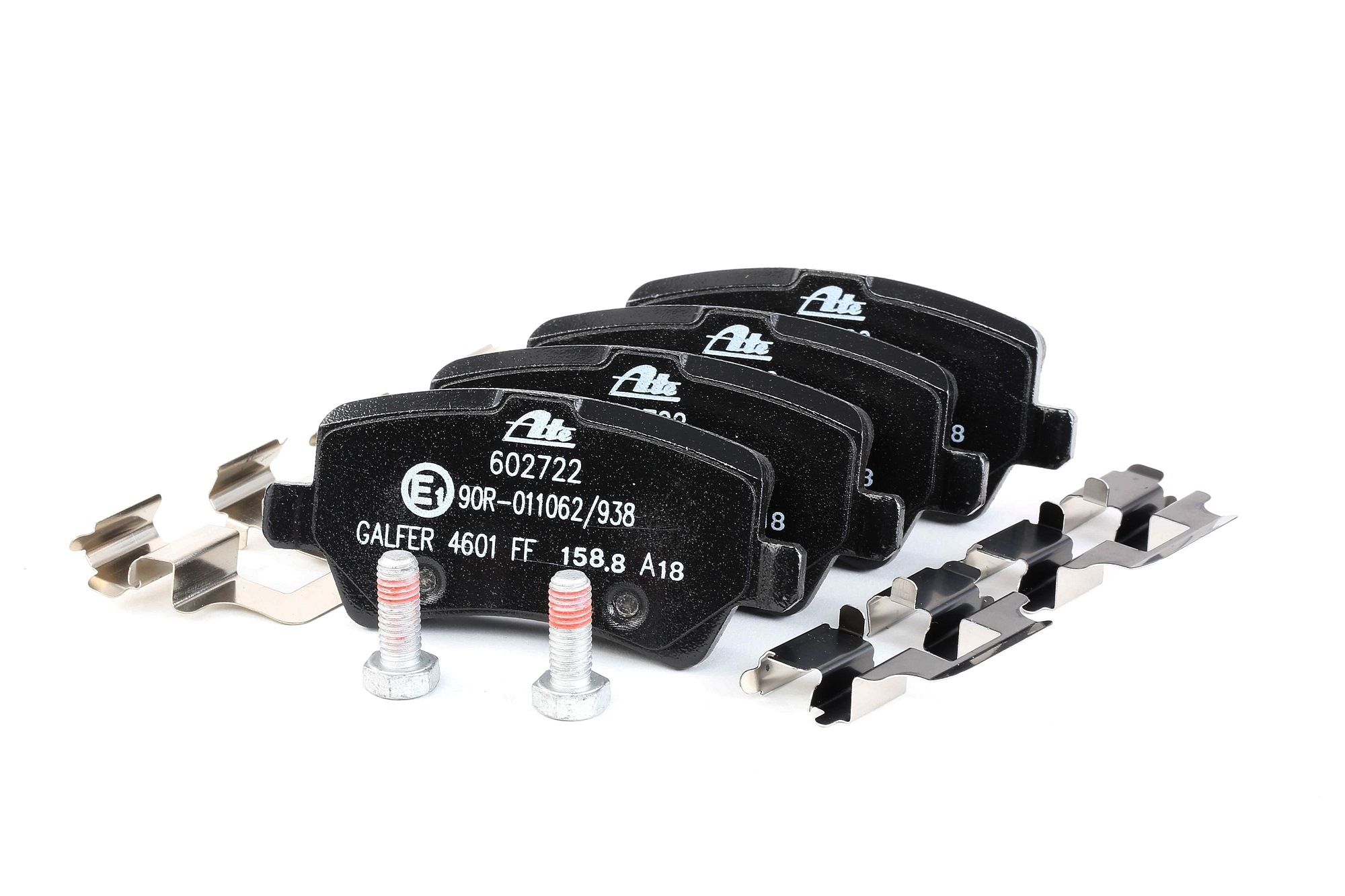 ATE 13.0460-2722.2 Brake pad set excl. wear warning contact, with brake caliper screws, with accessories-image-955397