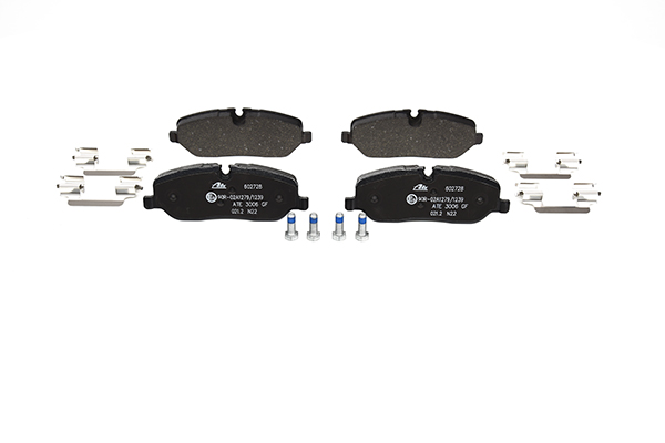ATE 13.0460-2728.2 Brake pad set excl. wear warning contact, with brake caliper screws, with accessories-image-955403