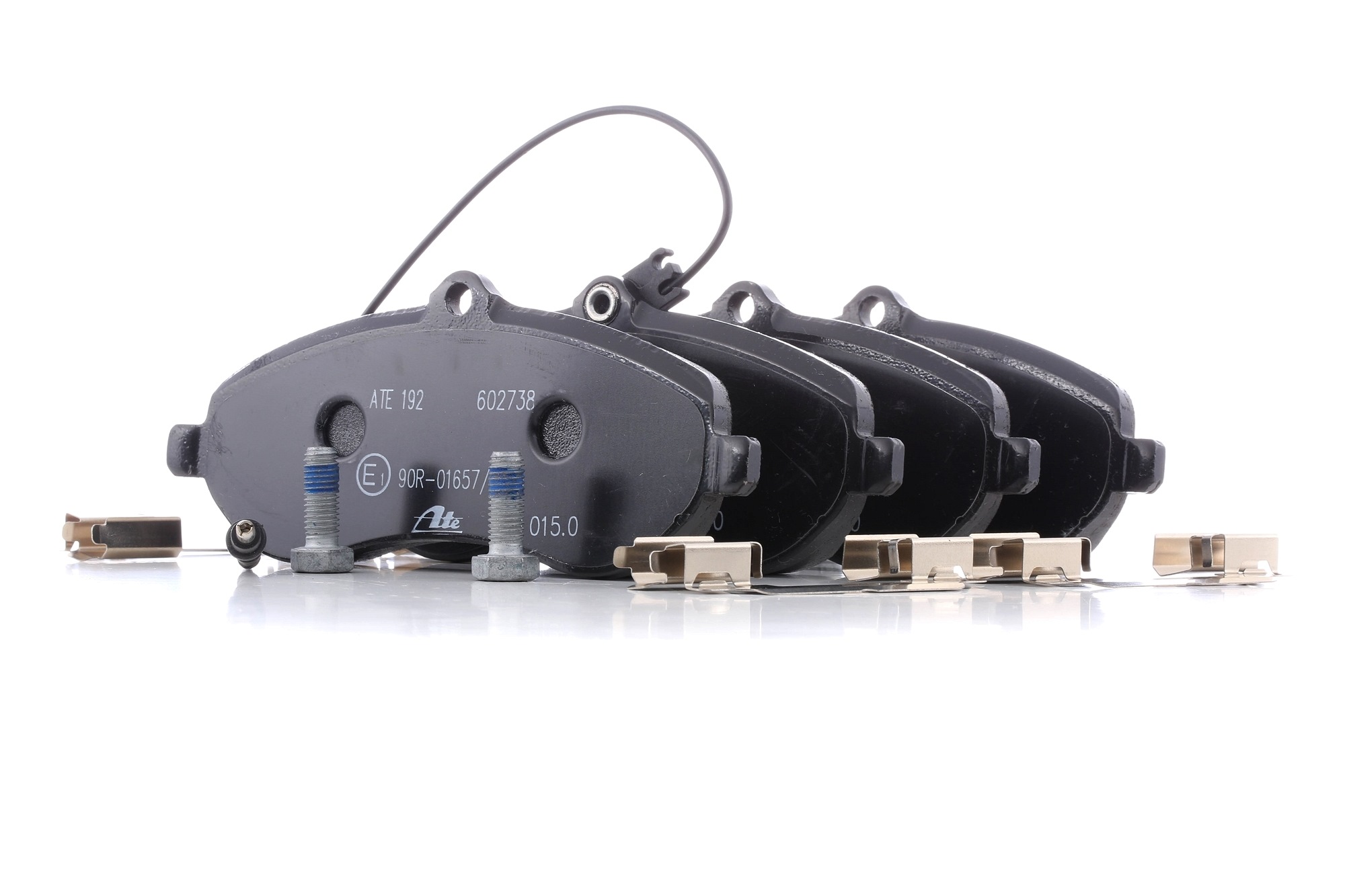 ATE 13.0460-2738.2 Brake pad set incl. wear warning contact, with brake caliper screws, with accessories-image-955413