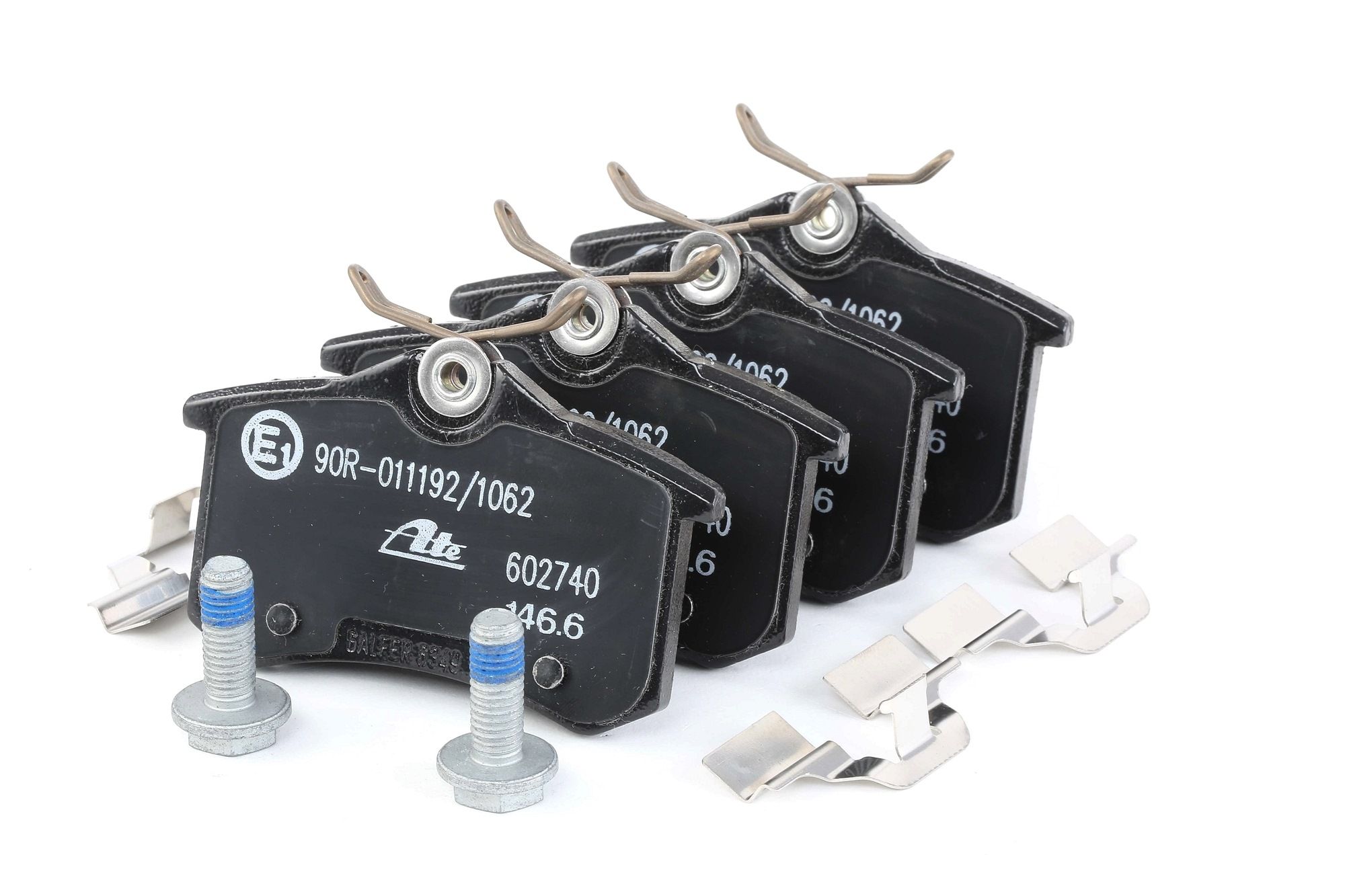 ATE 13.0460-2740.2 Brake pad set excl. wear warning contact, with brake caliper screws, with accessories-image-955415