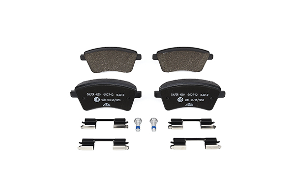 ATE 13.0460-2742.2 Brake pad set excl. wear warning contact, with brake caliper screws, with accessories-image-955417