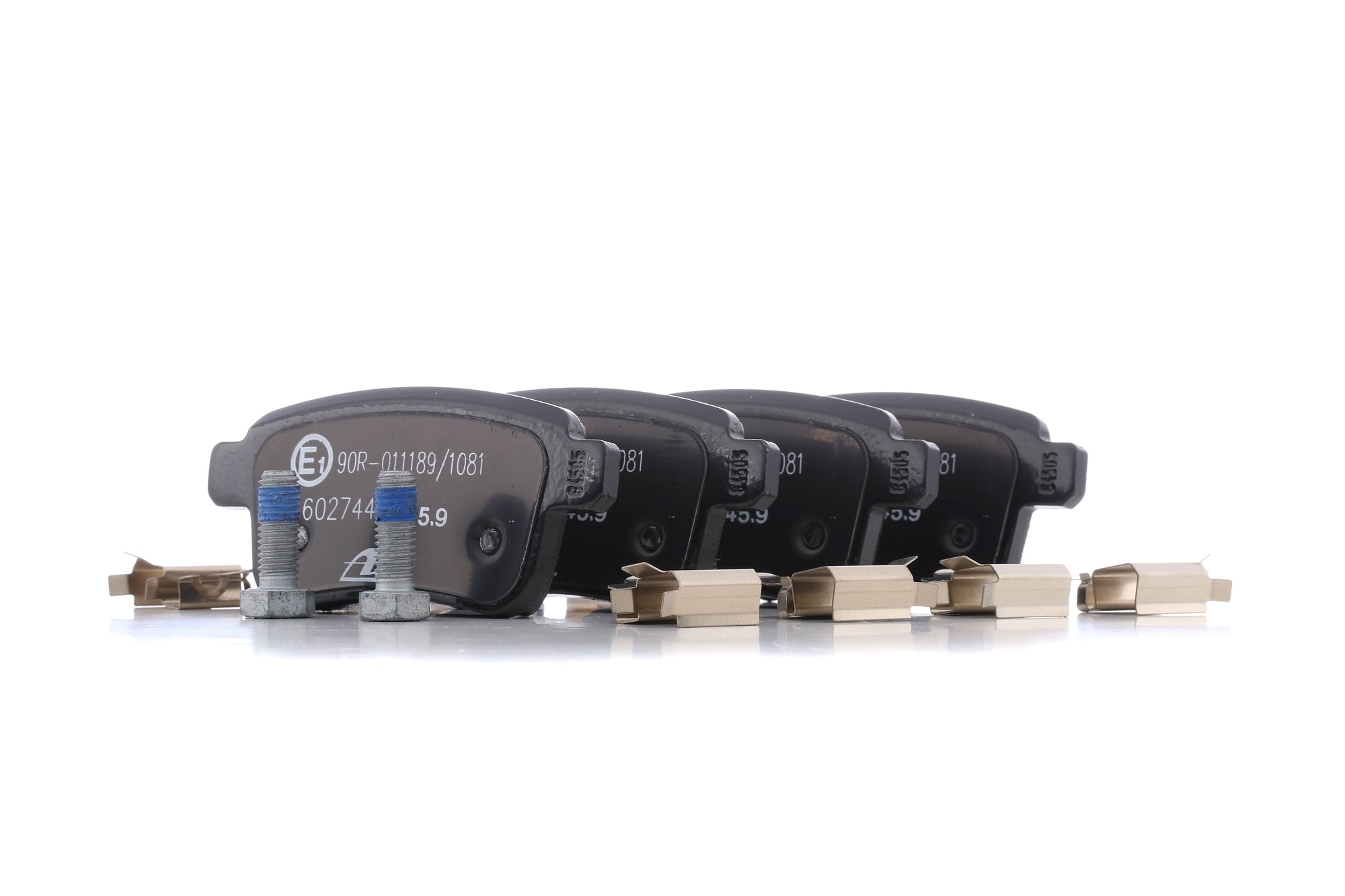 ATE 13.0460-2744.2 Brake pad set excl. wear warning contact, with brake caliper screws, with accessories-image-955418