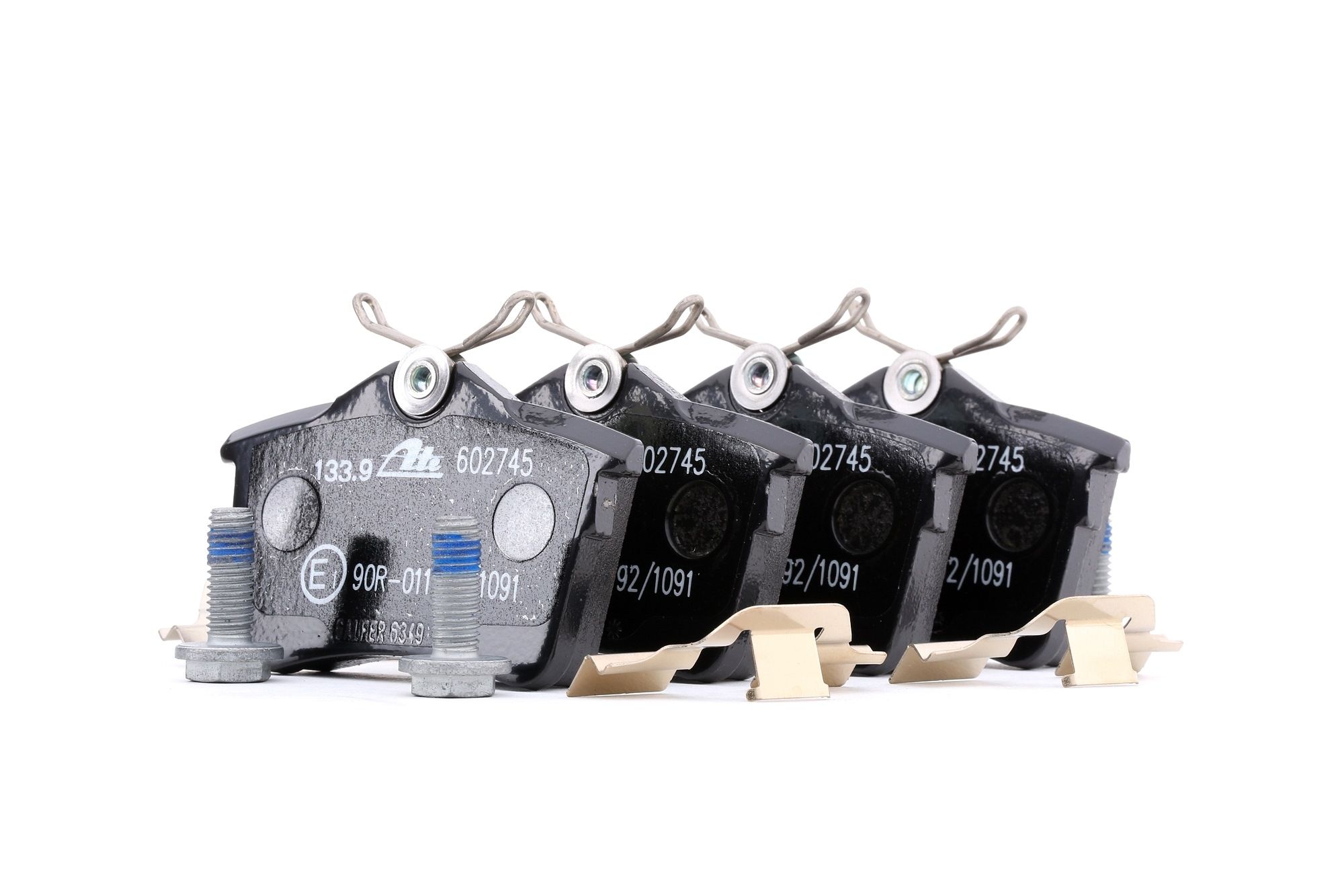 ATE 13.0460-2745.2 Brake pad set excl. wear warning contact, with brake caliper screws, with accessories-image-955419