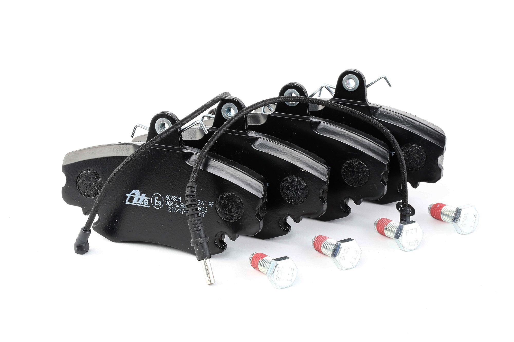 ATE 13.0460-2834.2 Brake pad set incl. wear warning contact, with brake caliper screws-image-955462