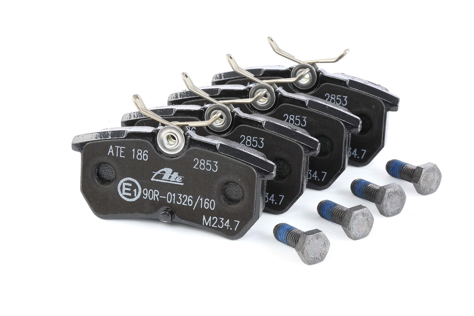 ATE 13.0460-2835.2 Brake pad set excl. wear warning contact, with brake caliper screws-image-955463