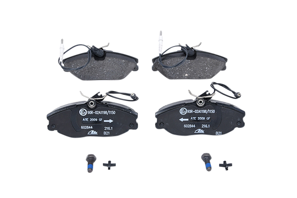 ATE 13.0460-2844.2 Brake pad set incl. wear warning contact, with brake caliper screws, with accessories-image-955472