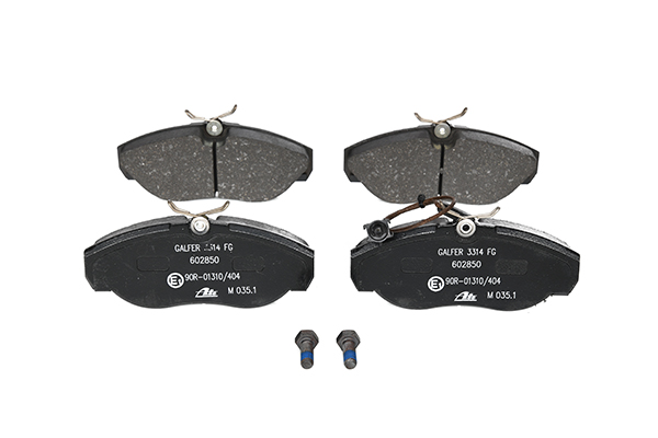 ATE 13.0460-2850.2 Brake pad set incl. wear warning contact, with brake caliper screws-image-955477