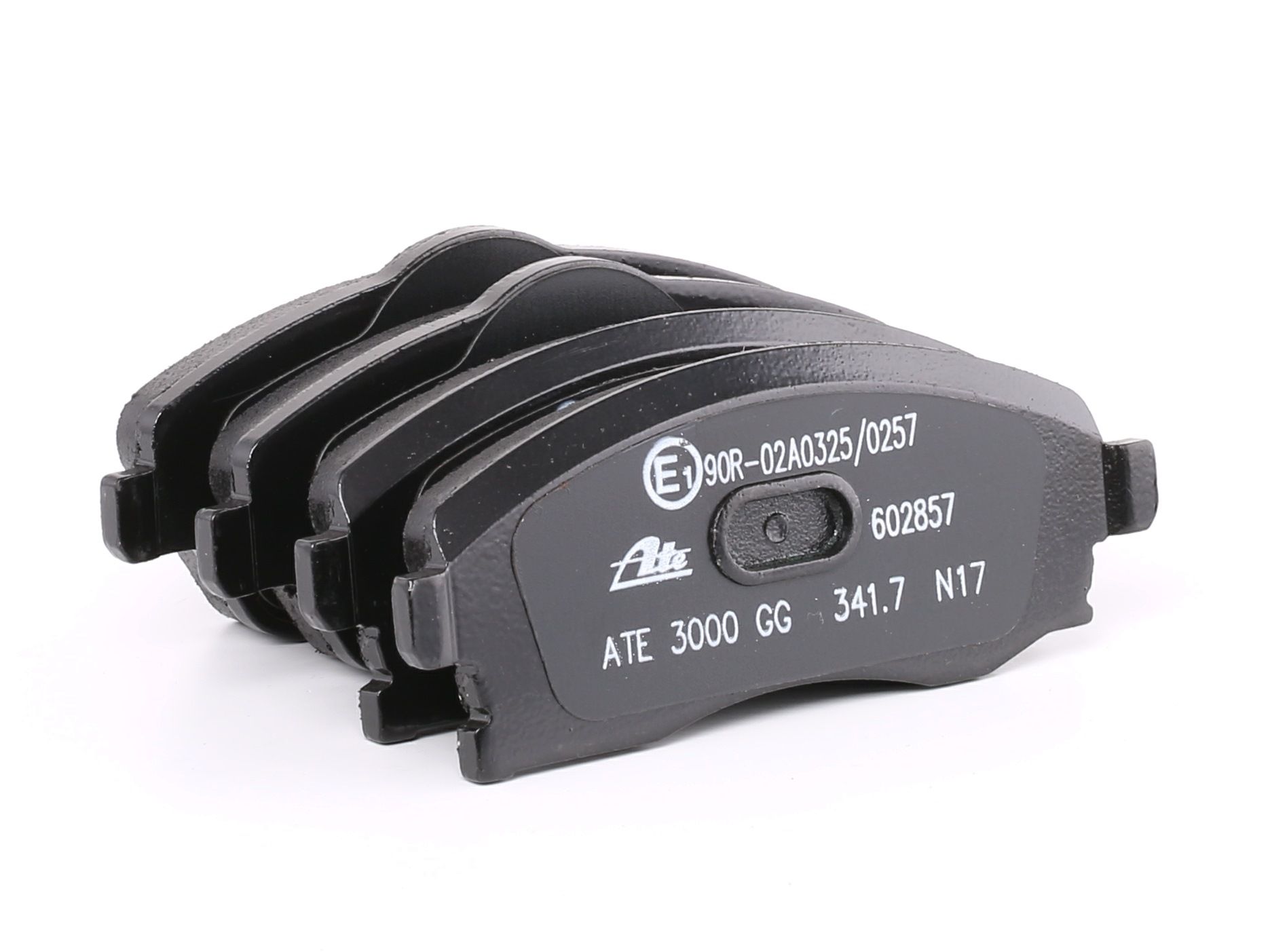 ATE 13.0460-2857.2 Brake pad set with acoustic wear warning, with brake caliper screws, with accessories-image-955482