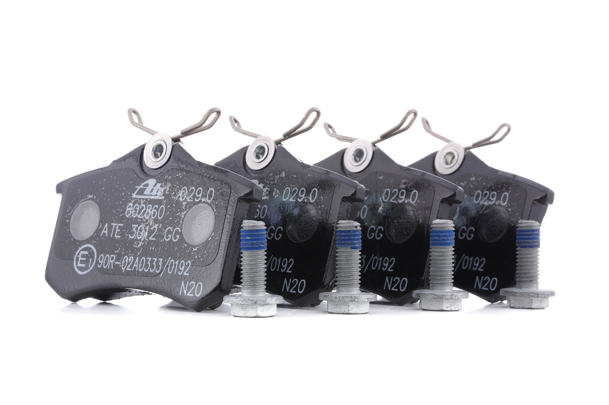 ATE 13.0460-2860.2 Brake pad set prepared for wear warning indicator, with brake caliper screws-image-955485