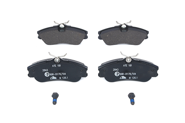 ATE 13.0460-2862.2 Brake pad set excl. wear warning contact, with brake caliper screws-image-955487