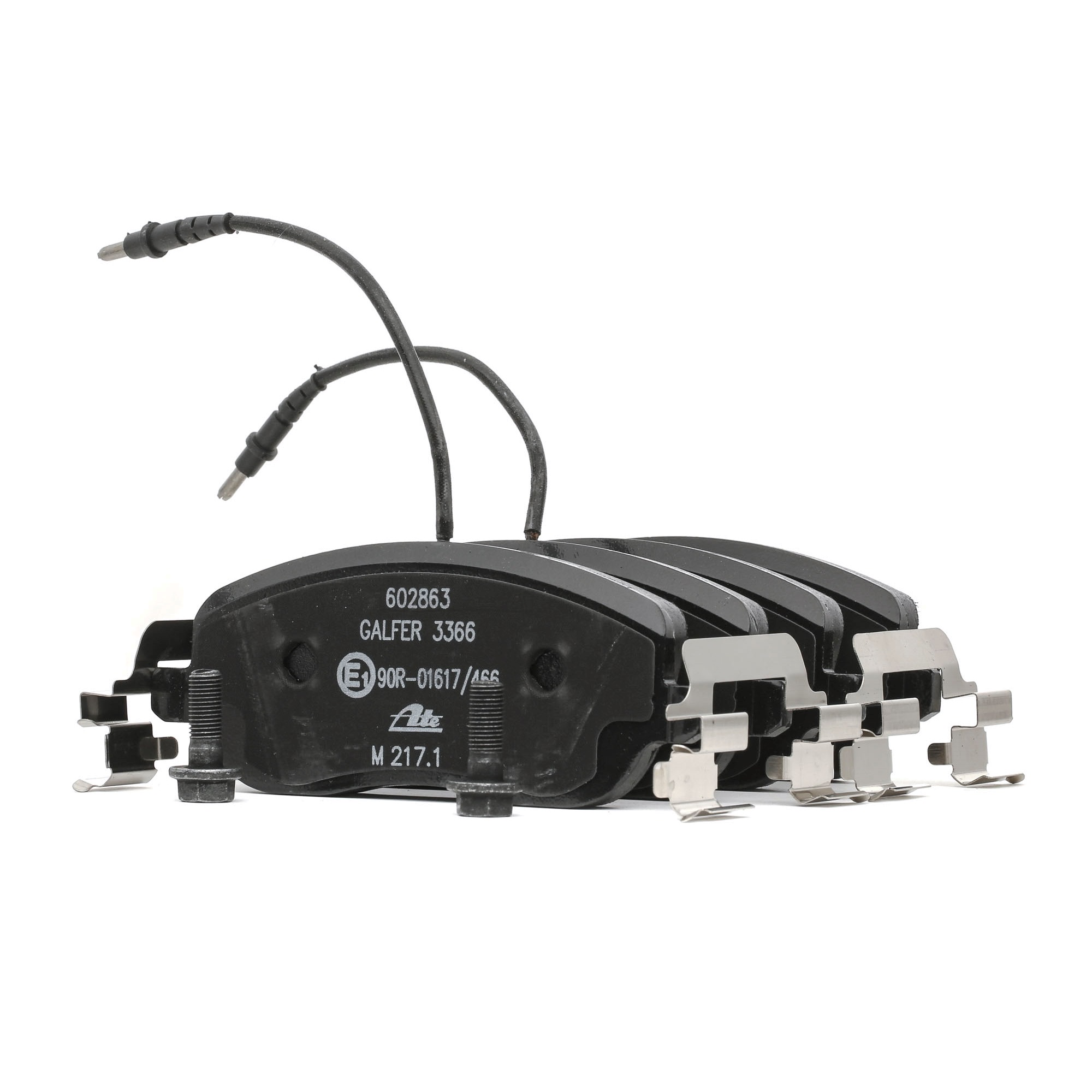 ATE 13.0460-2863.2 Brake pad set incl. wear warning contact, with brake caliper screws, with accessories-image-955488
