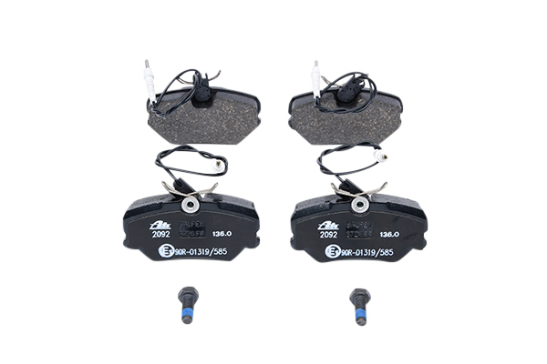 ATE 13.0460-2869.2 Brake pad set incl. wear warning contact, with brake caliper screws-image-955492