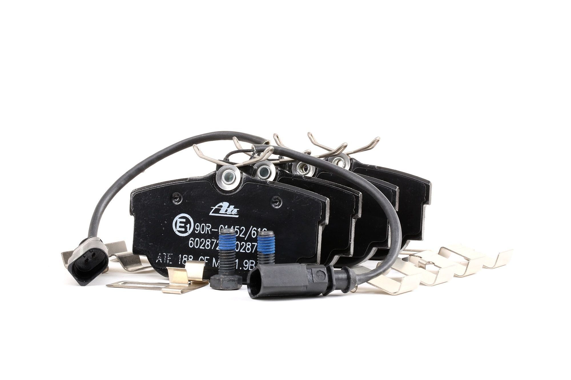 ATE 13.0460-2872.2 Brake pad set incl. wear warning contact, with brake caliper screws, with accessories-image-955495