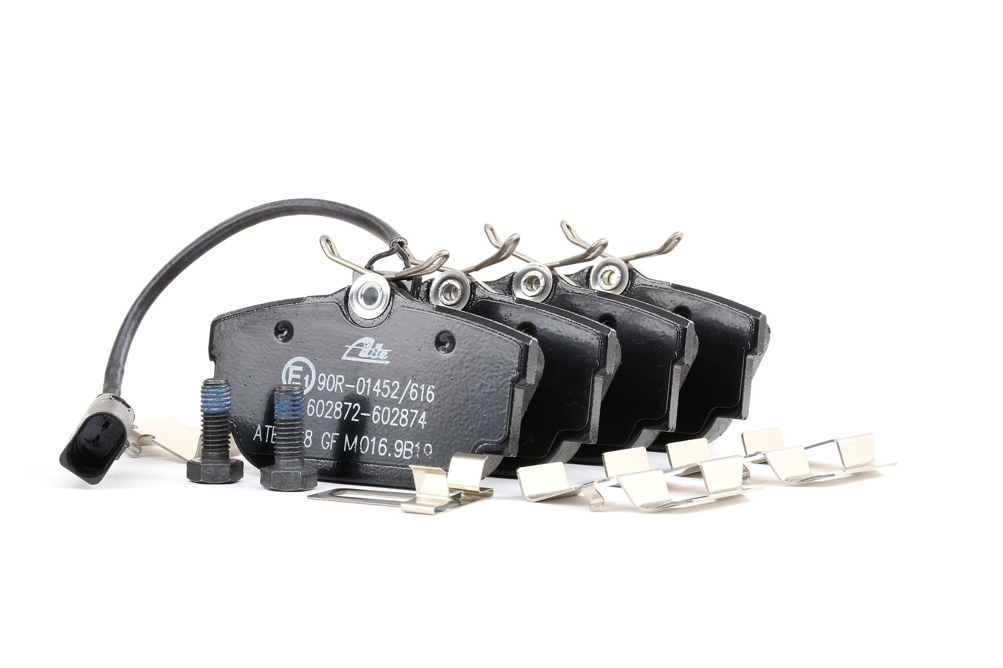 ATE 13.0460-2874.2 Brake pad set incl. wear warning contact, with brake caliper screws, with accessories-image-955497