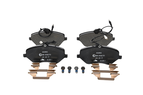 ATE 13.0460-2892.2 Brake pad set incl. wear warning contact, with brake caliper screws, with accessories-image-955515