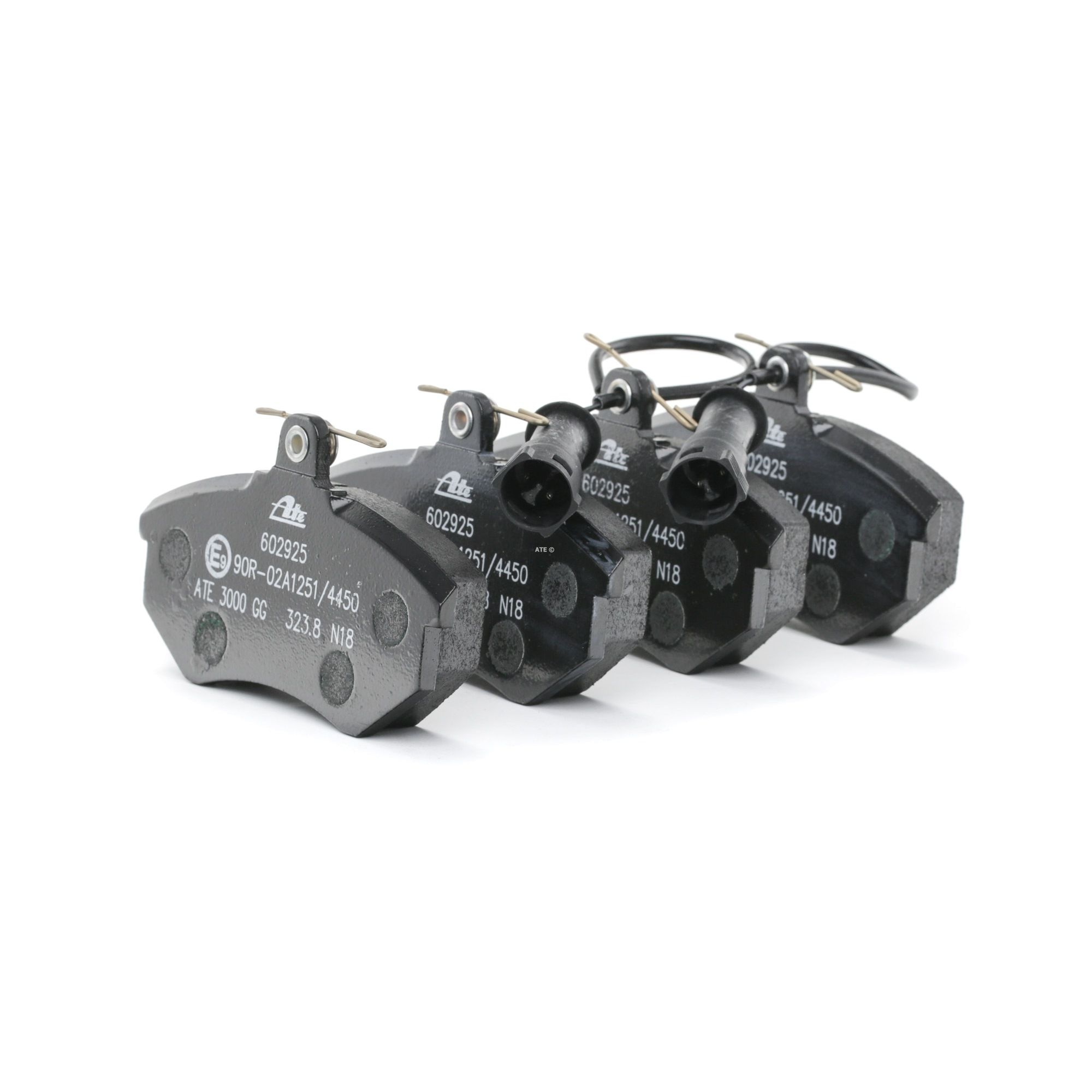 ATE 13.0460-2925.2 Brake pad set incl. wear warning contact, with brake caliper screws-image-955530