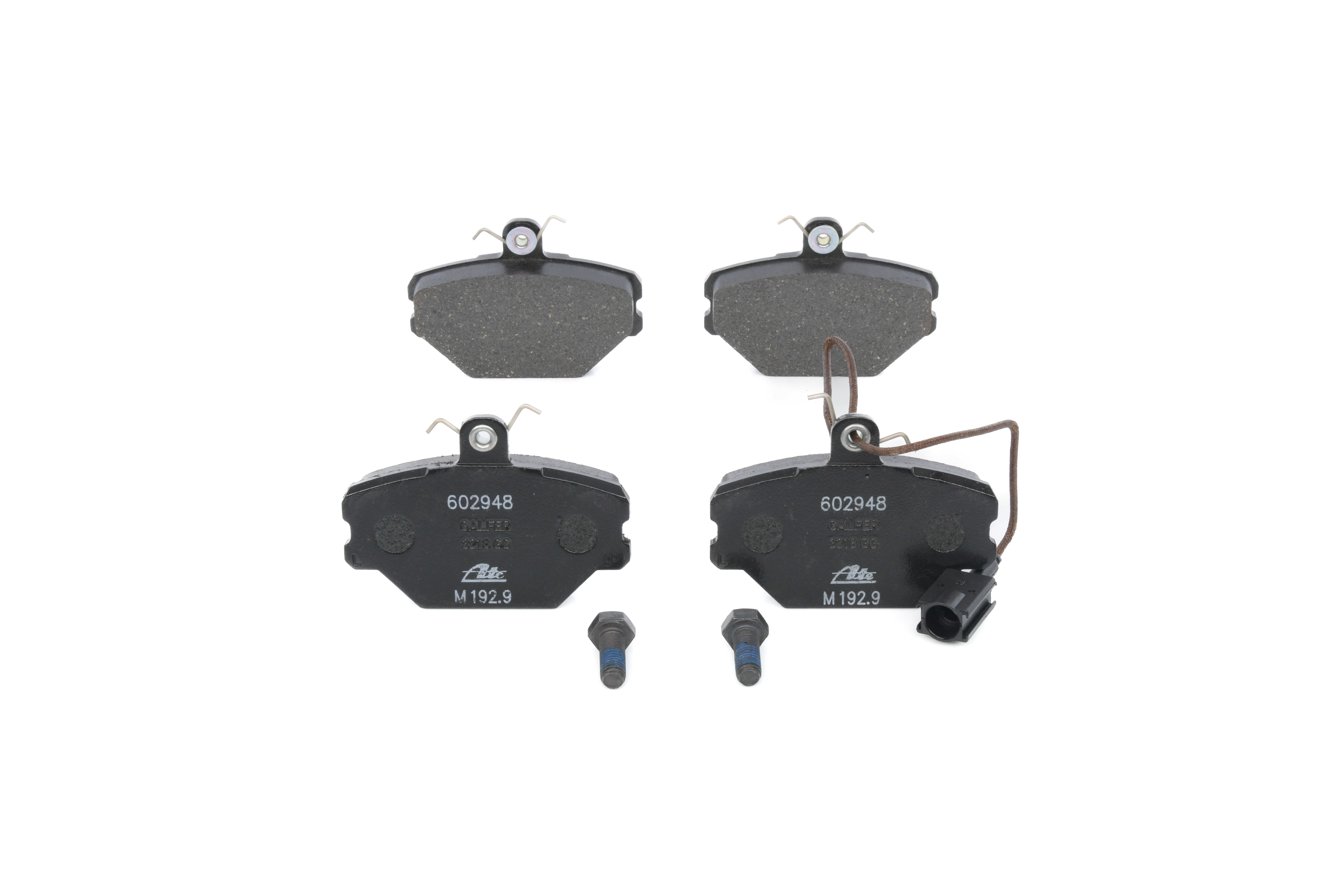 ATE 13.0460-2948.2 Brake pad set incl. wear warning contact, with brake caliper screws-image-955543