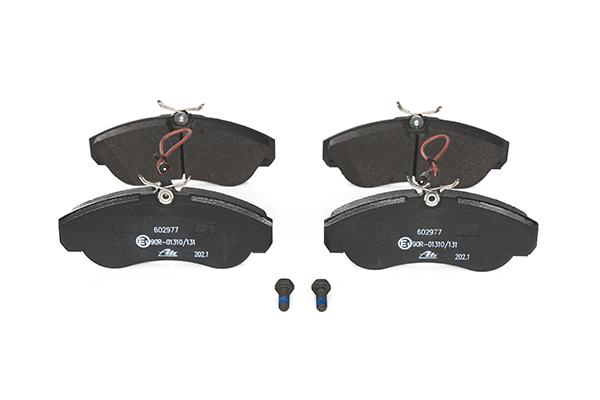 ATE 13.0460-2977.2 Brake pad set incl. wear warning contact, with brake caliper screws-image-955567