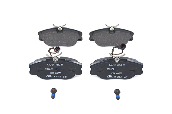 ATE 13.0460-2979.2 Brake pad set incl. wear warning contact, with brake caliper screws-image-955569