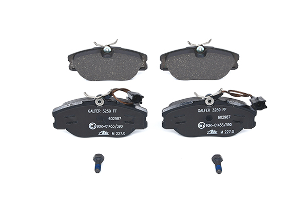 ATE 13.0460-2987.2 Brake pad set incl. wear warning contact, with brake caliper screws-image-955577