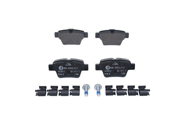 ATE 13.0460-3813.2 Brake pad set excl. wear warning contact, with brake caliper screws, with accessories-image-955607