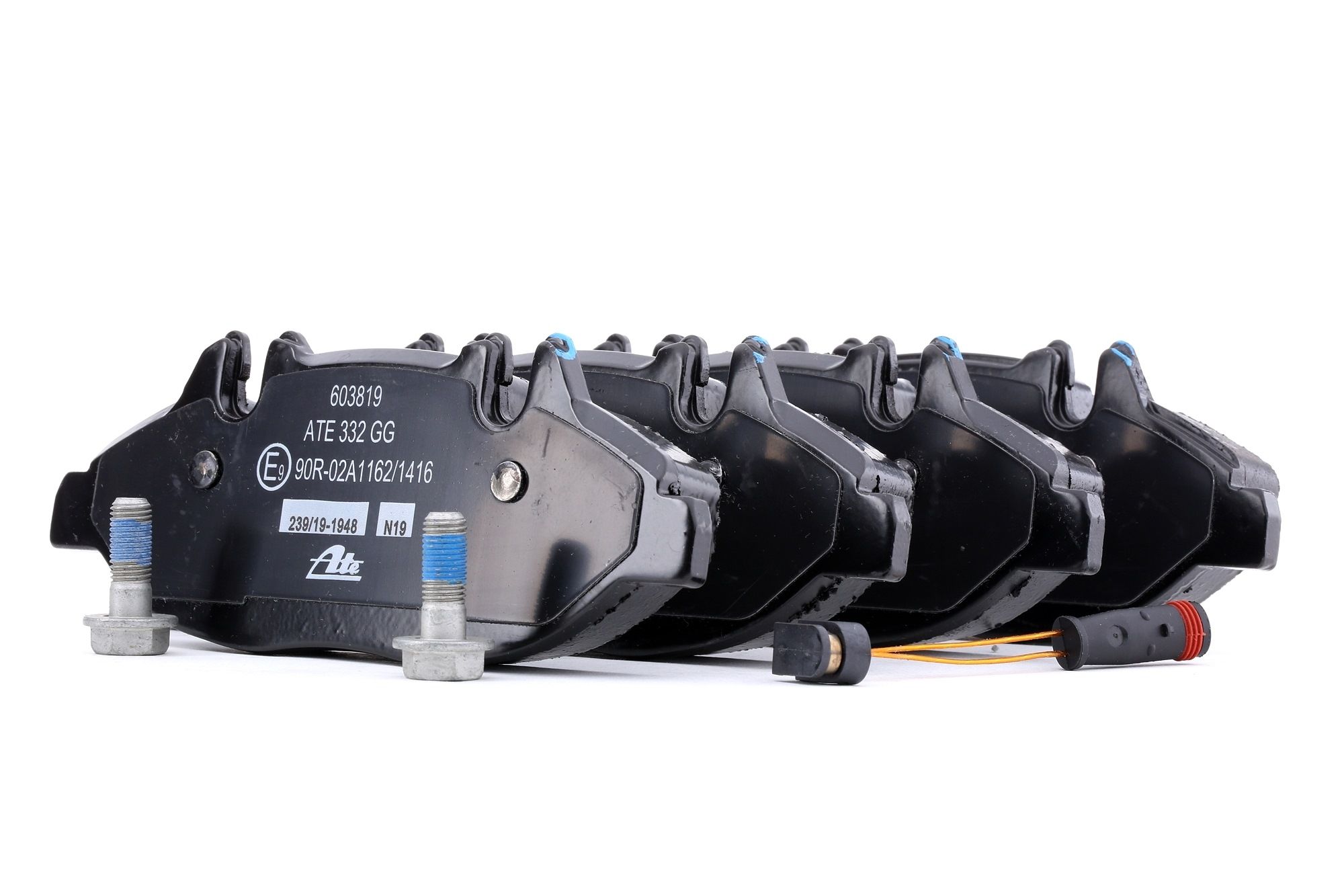 ATE 13.0460-3819.2 Brake pad set incl. wear warning contact, with brake caliper screws-image-955612