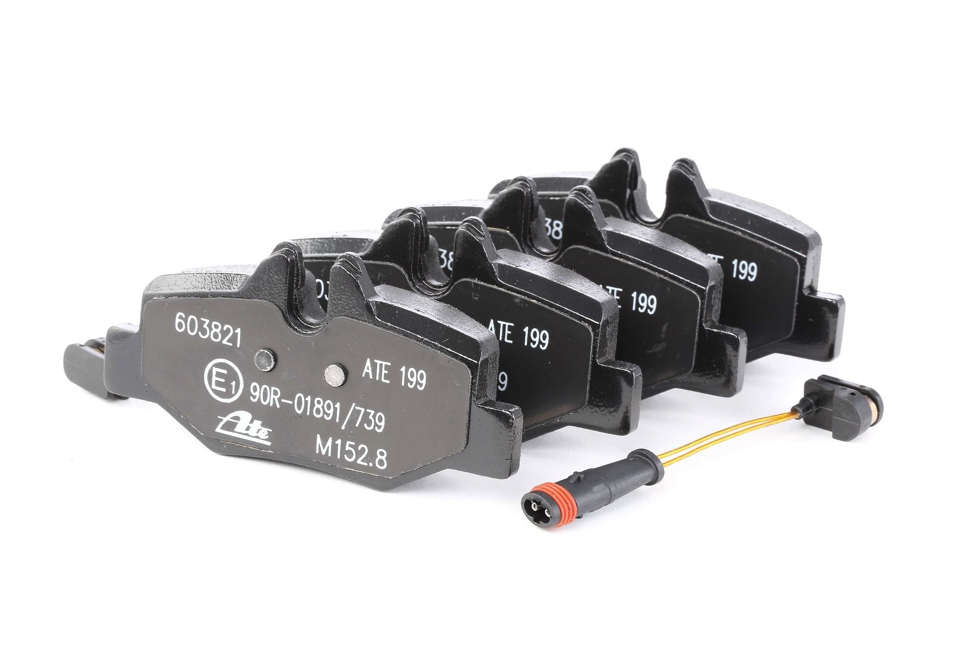 ATE 13.0460-3821.2 Brake pad set incl. wear warning contact, with brake caliper screws, with accessories-image-955613