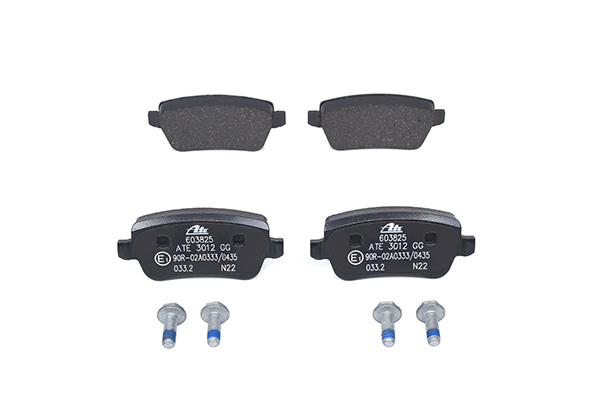 ATE 13.0460-3825.2 Brake pad set excl. wear warning contact, with brake caliper screws-image-955617