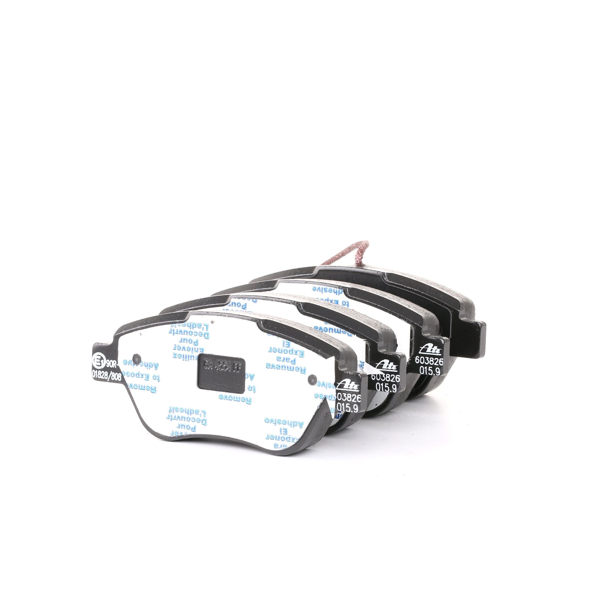 ATE 13.0460-3826.2 Brake pad set incl. wear warning contact, with brake caliper screws, with accessories-image-955618