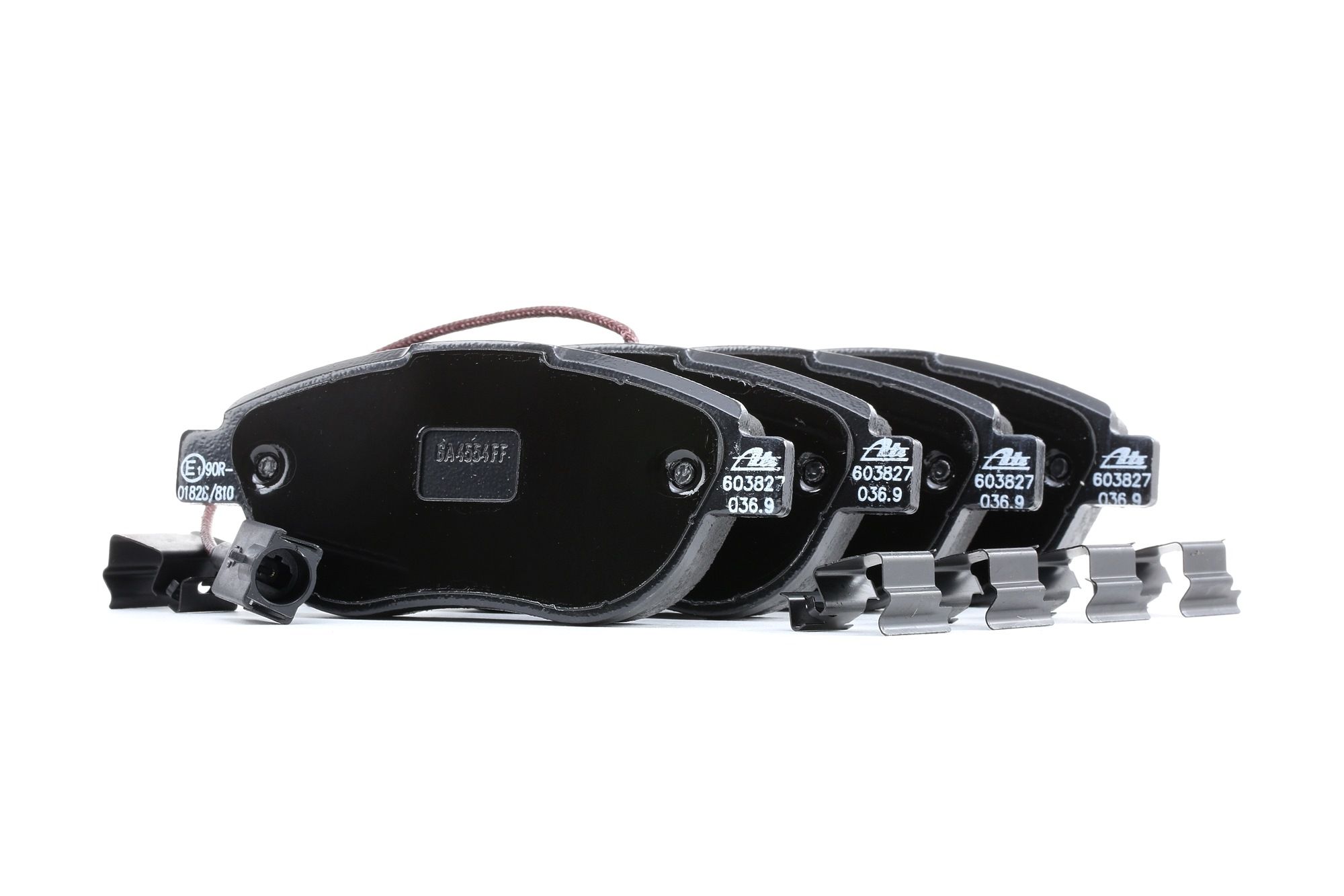 ATE 13.0460-3827.2 Brake pad set incl. wear warning contact, with brake caliper screws, with accessories-image-955619
