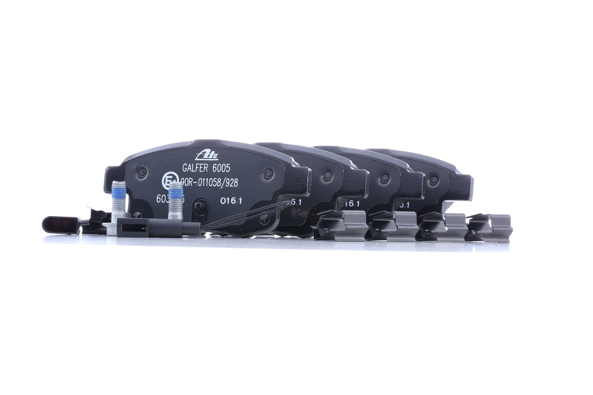 ATE 13.0460-3835.2 Brake pad set incl. wear warning contact, with brake caliper screws, with accessories-image-955626