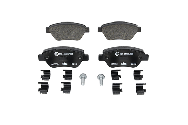ATE 13.0460-3850.2 Brake pad set excl. wear warning contact, with brake caliper screws, with accessories-image-955638
