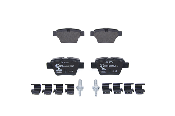 ATE 13.0460-3851.2 Brake pad set excl. wear warning contact, with accessories-image-955639